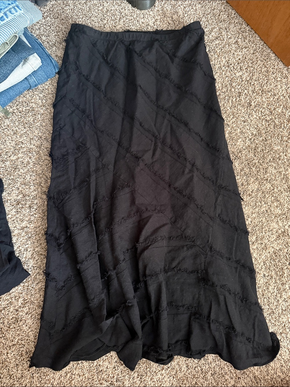 Vintage black midi skirt